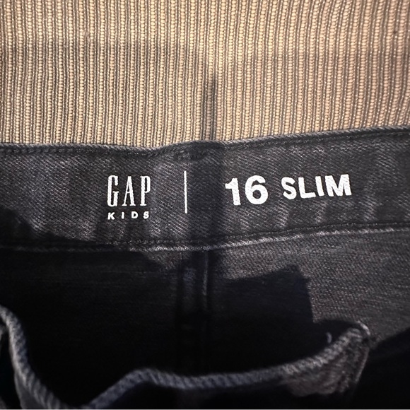 Gap Kids Black Denim Slim Fit Jeans Size 16 - Picture 3 of 6